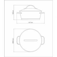 Caçarola Rasa 24cm Tramontina Allegra Aço Inox