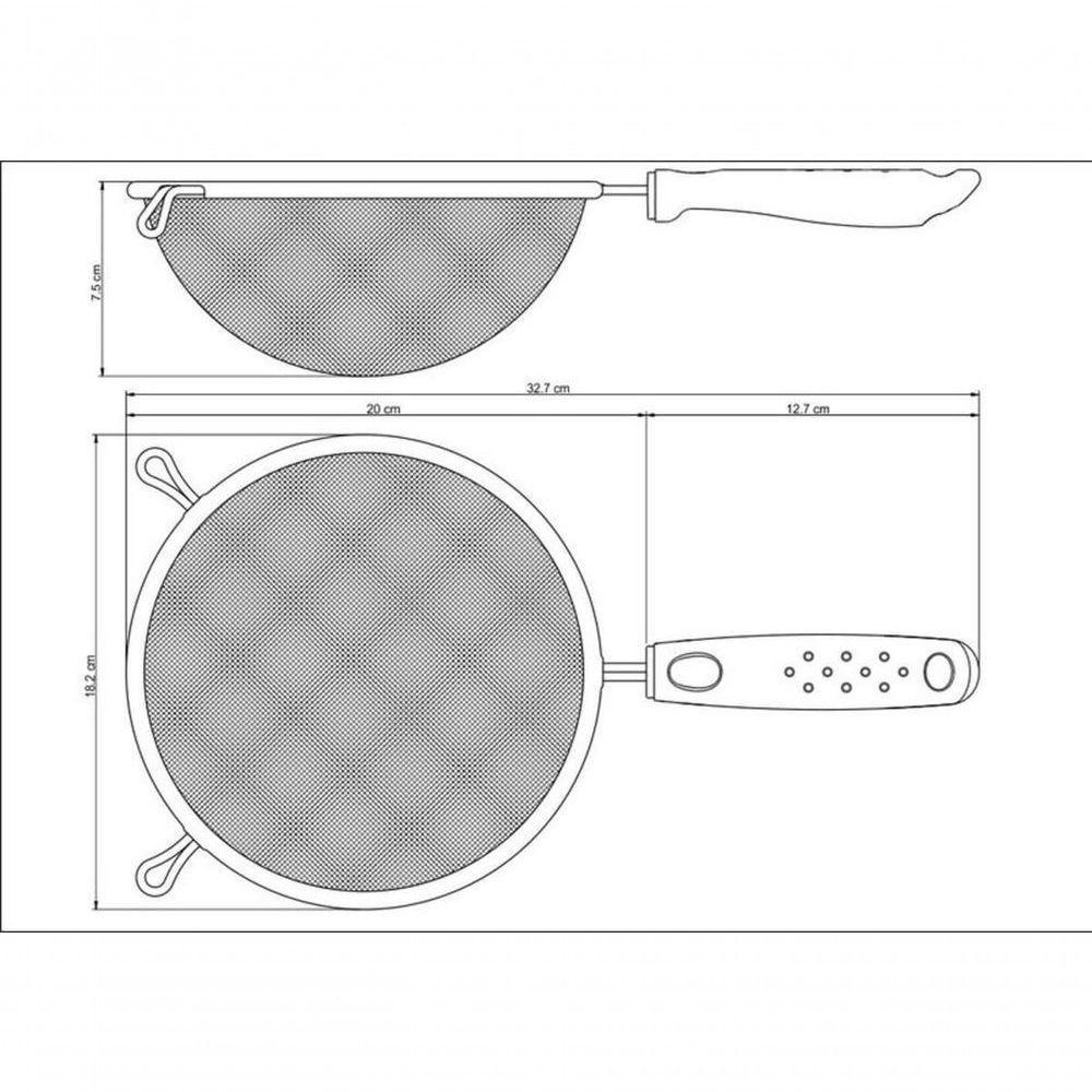 Peneira Tramontina Utilitá Em Nylon Com Cabo Preto 17cm - 3