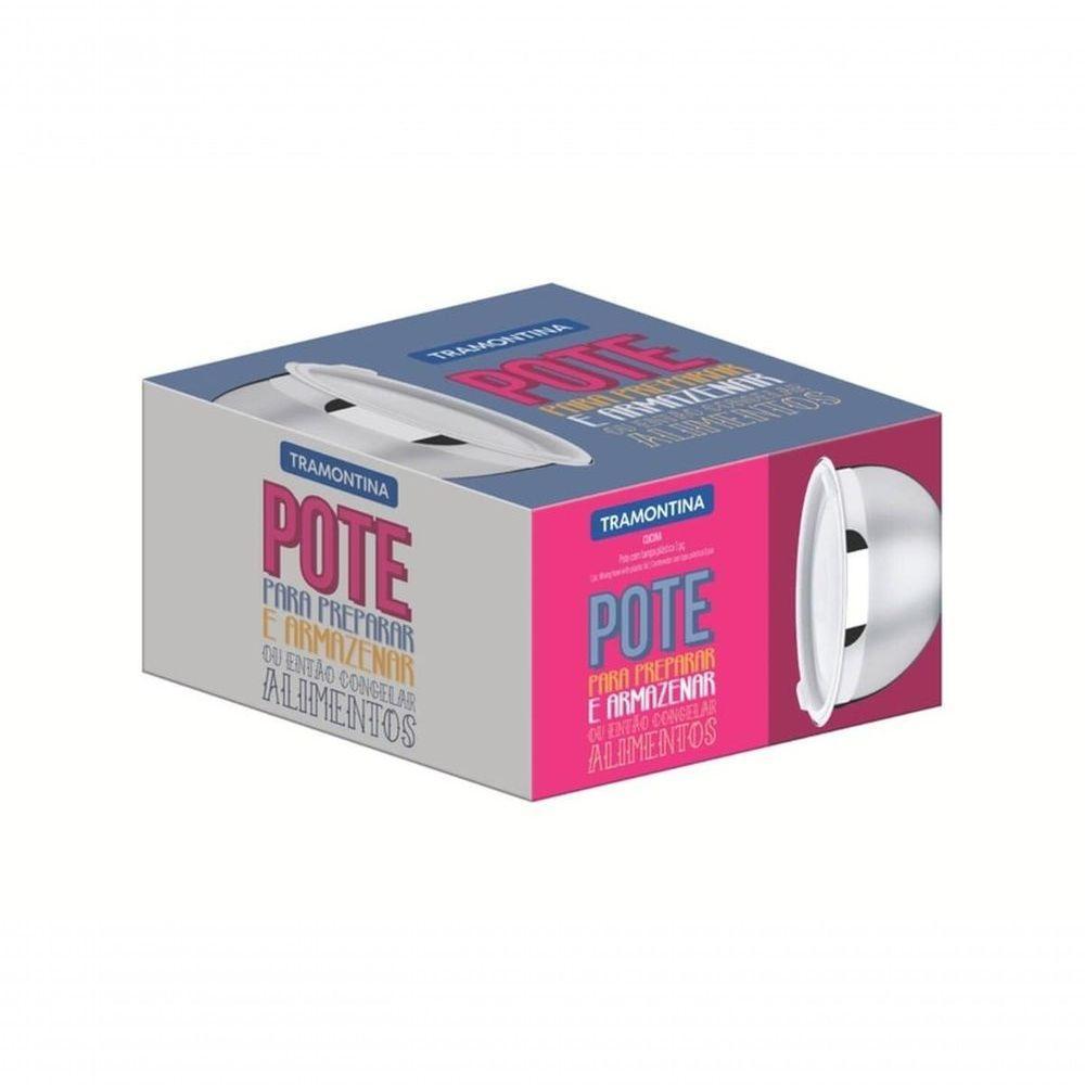 Recipiente Tramontina Cucina Em Inox Com Tampa Plástica Preparar E Servir 16cm 1,6 Litros - 4