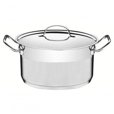 Caçarola Funda Tramontina Professional 28cm Em Aço Inox Com Detalhe Satinado