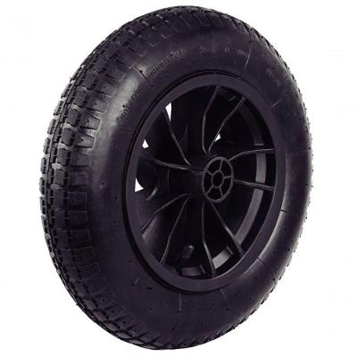 Roda Plástica Para Carrinho De Mão Tramontina Pneu Com Câmara 3.25-8" E Bucha