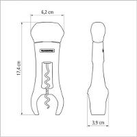 Saca Rolhas Com Corta Lacres Tramontina Harmoniza Preto - 3