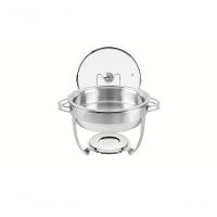 Rechaud Tramontina Redondo Em Inox Banho Maria Com Suporte Para Tampa 4,3 L - 1