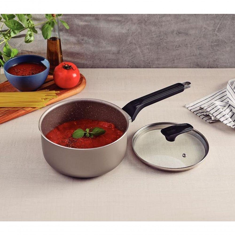 Panela Tramontina Milazzo Alumínio 18cm Com Revestimento Antiaderente Starflon Max Amêndoa - 2