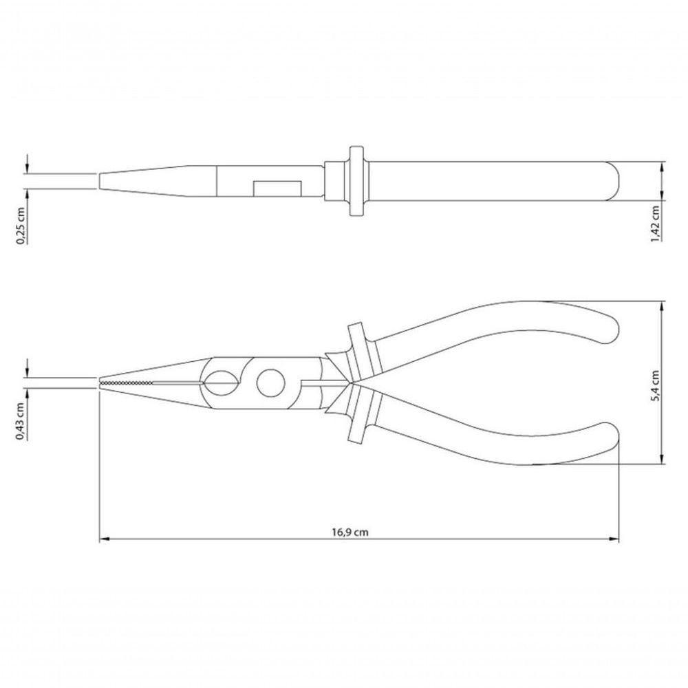 Alicate Bico Chato Isolado Tramontina 6" 1000 V Master - 2