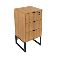 Gaveteiro Para Escritório Com Chave Cr25055 Amendoa/Preto - 2