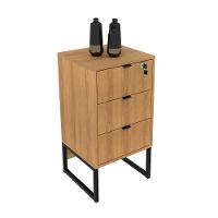 Gaveteiro Para Escritório Com Chave Cr25055 Amendoa/Preto - 5