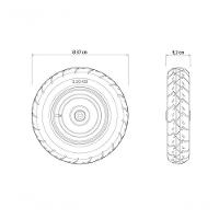Roda Metálica Para Carrinho De Mão Tramontina Com Bucha Plástica E Pneu Com Câmara 3.5-8" - 2
