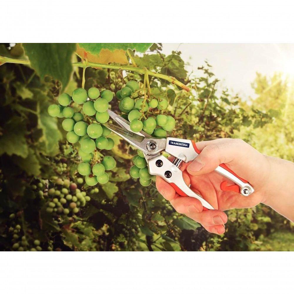 Tesoura Para Frutas Profissional Tramontina Aço Com Cabo Emborrachado - 3