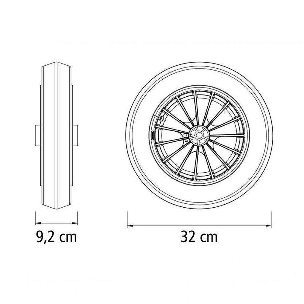 Roda Plástica 8" Para Carrinho De Mão Tramontina Com Pneu Maciço Em Borracha Macia - 3