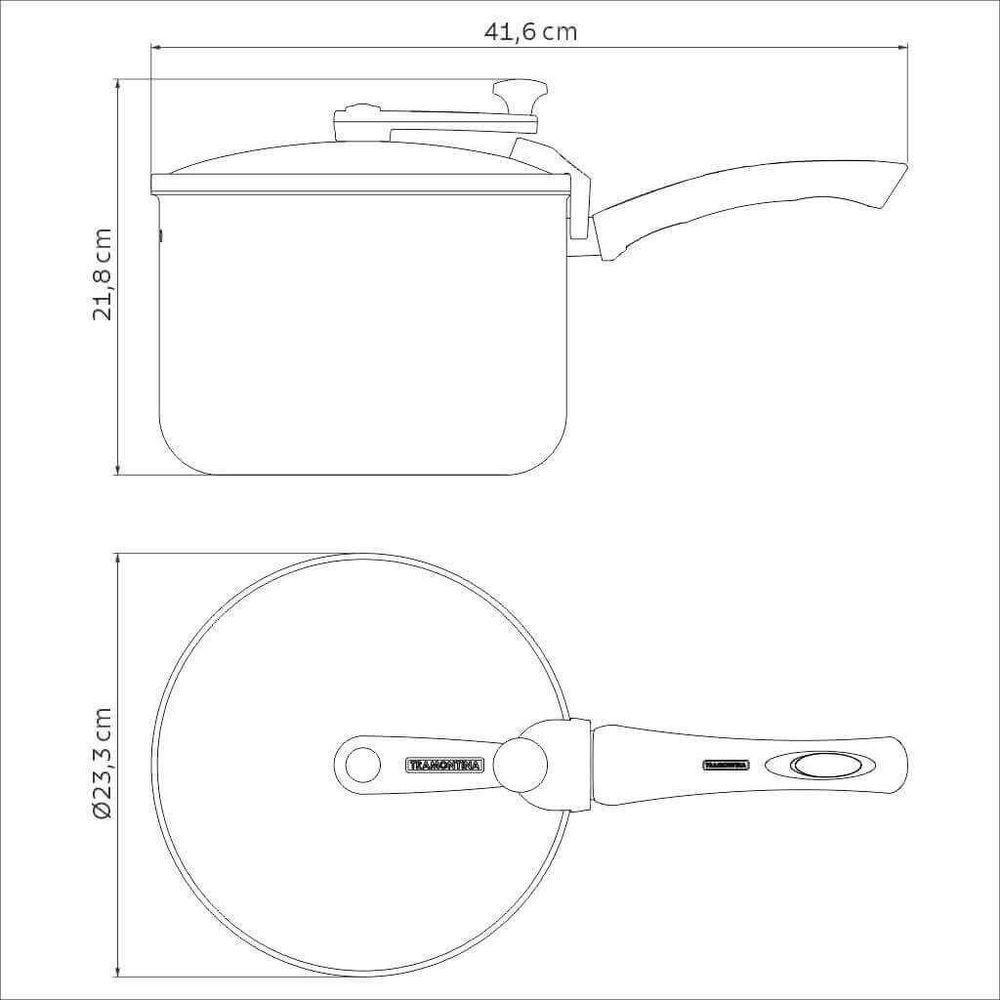 Pipoqueira Tramontina Paris 22cm Em Alumínio Com Revestimento Antiaderente Vermelha - 5