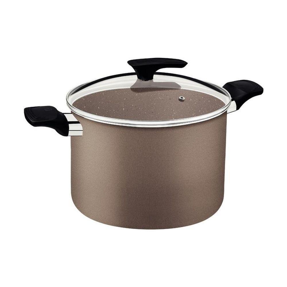 Caldeirão Tramontina Milazzo Alumínio 26cm Com Revestimento Antiaderente Starflon Max Amêndoa - 1