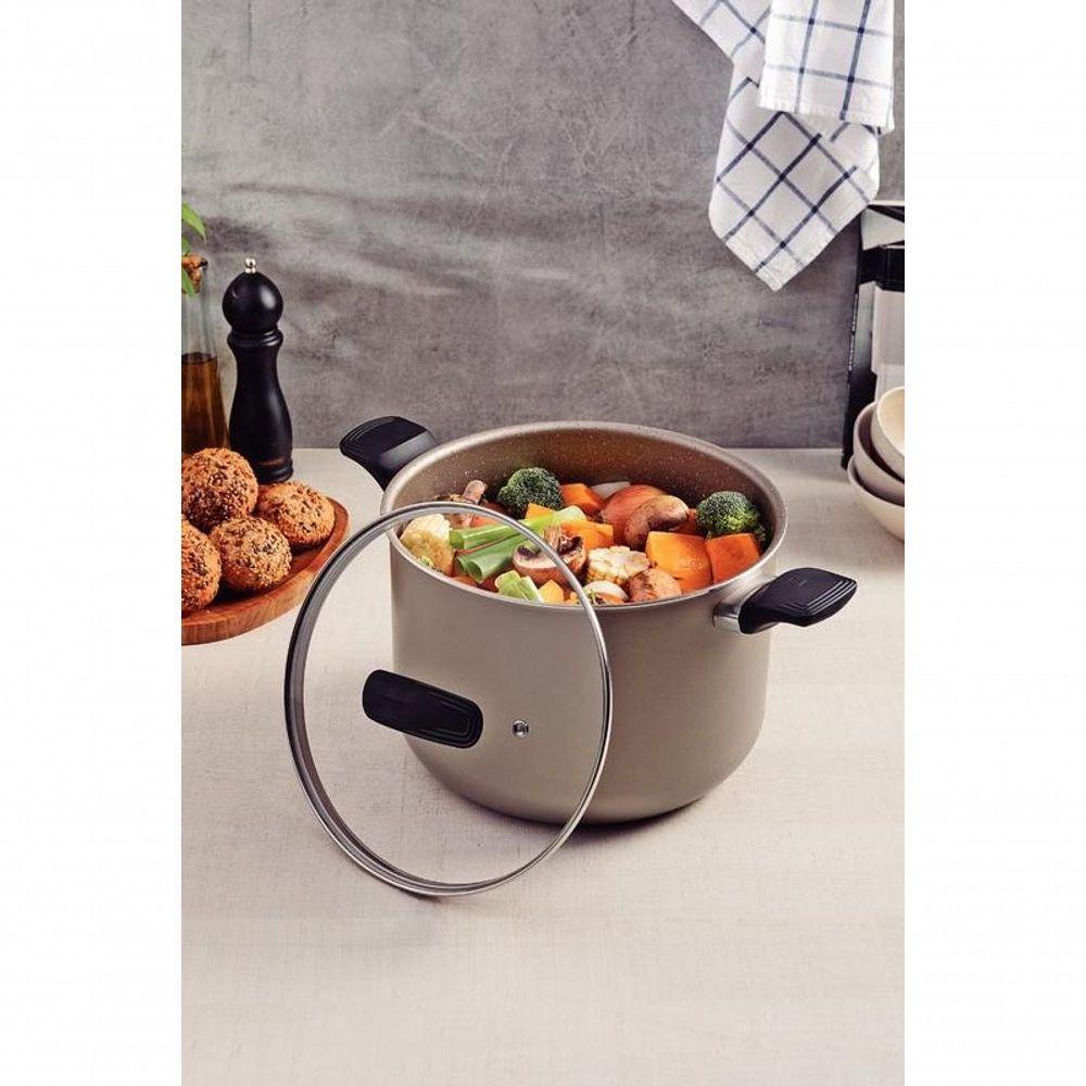 Caldeirão Tramontina Milazzo Alumínio 26cm Com Revestimento Antiaderente Starflon Max Amêndoa - 2