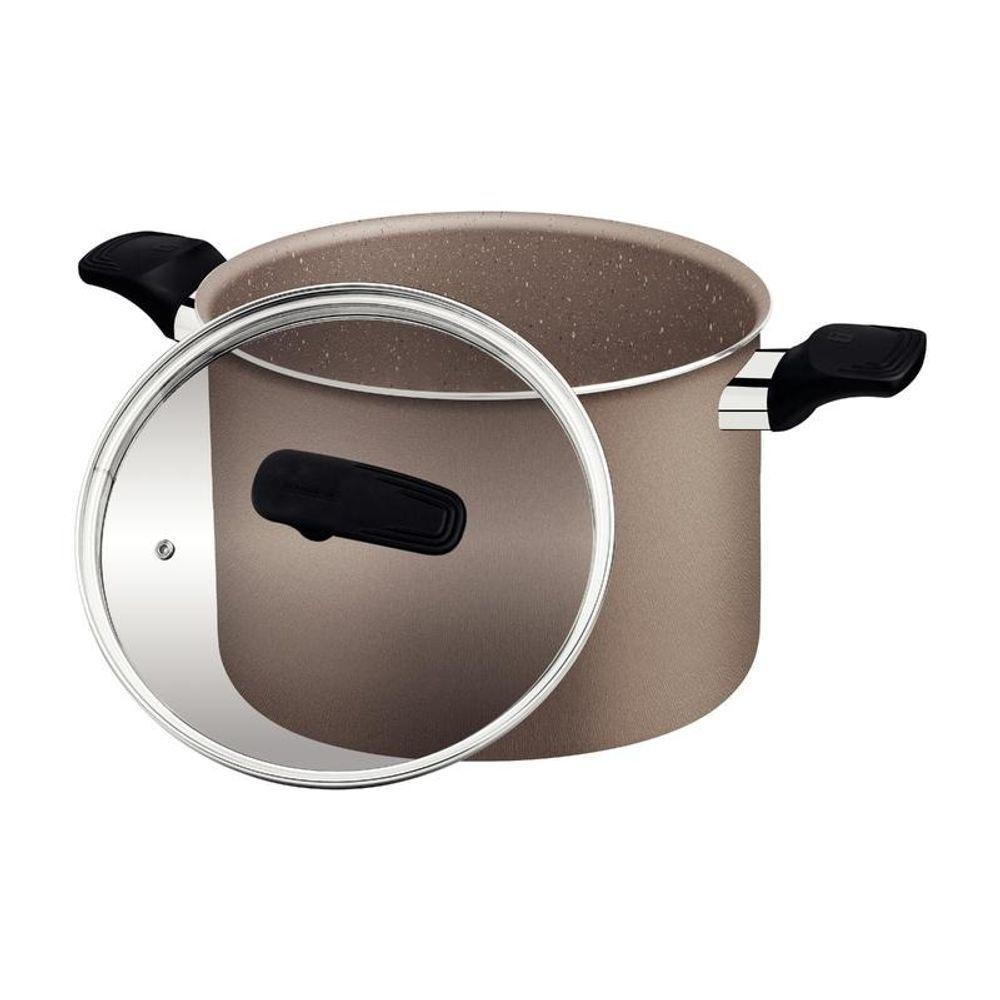 Caldeirão Tramontina Milazzo Alumínio 26cm Com Revestimento Antiaderente Starflon Max Amêndoa - 3