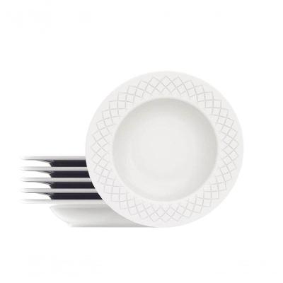 Conjunto De Pratos Fundos Tramontina Ingrid Em Porcelana 23cm