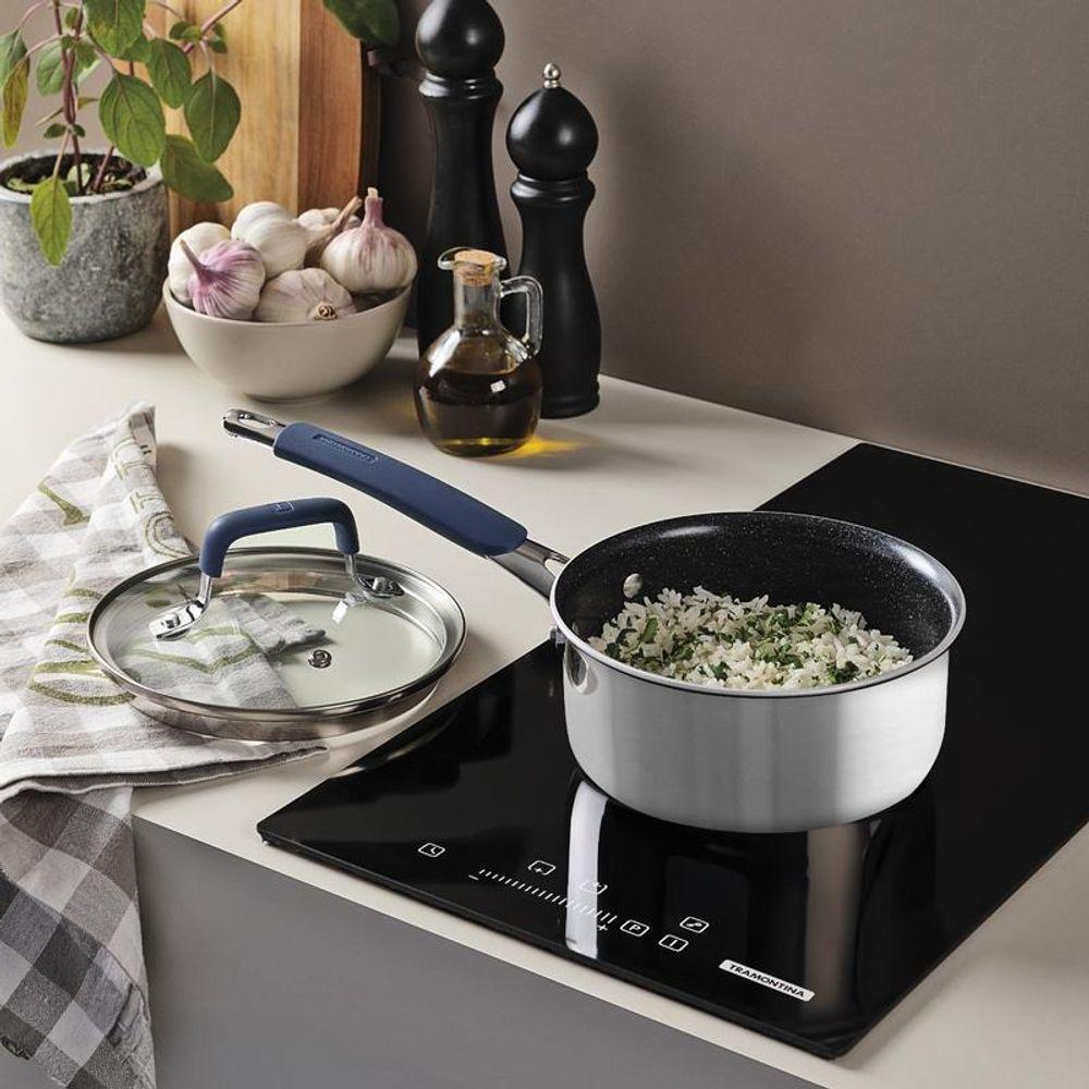 Panela Tramontina Romagna Aço Inox E Alumínio 16cm Com Revestimento Cerâmico Black Stone - 2