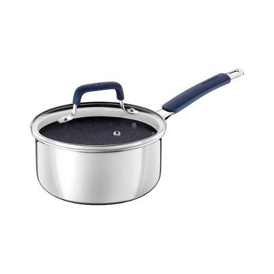 Panela Tramontina Romagna Aço Inox E Alumínio 16cm Com Revestimento Cerâmico Black Stone