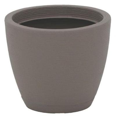 Vaso Tramontina Asteca Em Polietileno Concreto Com Prato 32cm