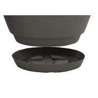 Vaso Tramontina Asteca Em Polietileno Concreto Com Prato 32cm - 2