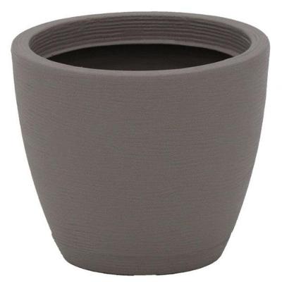 Vaso Tramontina Asteca Em Polietileno Concreto Com Prato 24cm