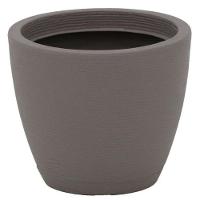 Vaso Tramontina Asteca Em Polietileno Concreto Com Prato 24cm - 1