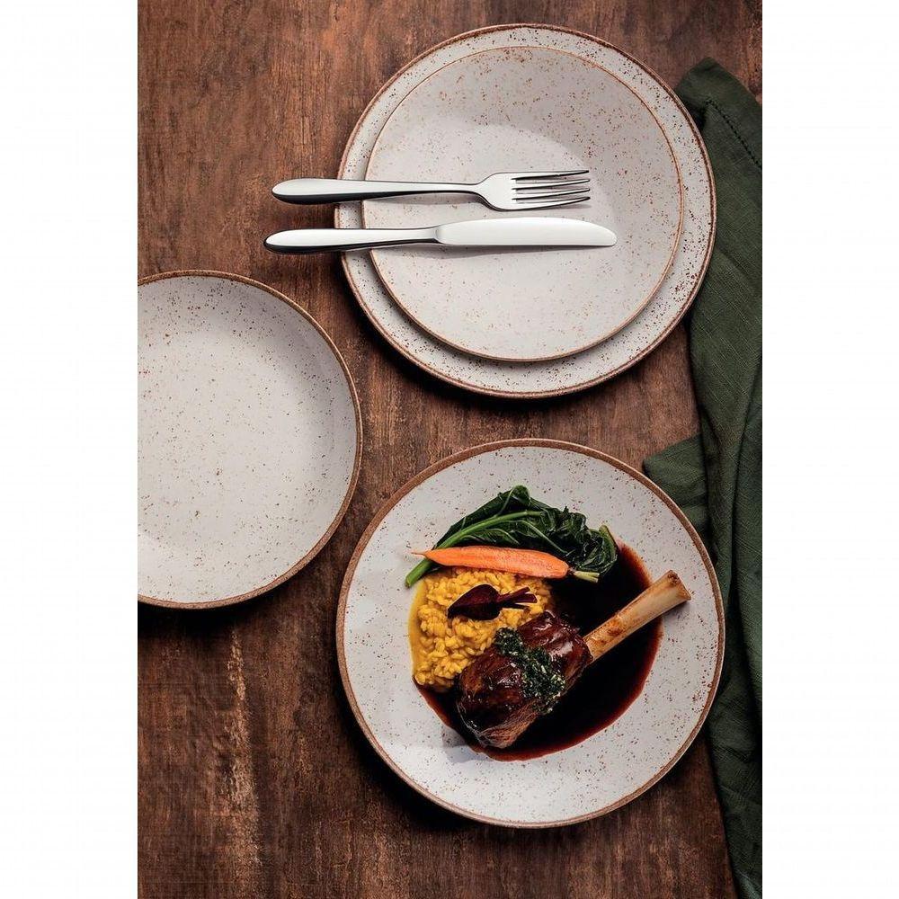 Prato Raso Tramontina Rústico Marrom Em Porcelana 25cm - 2