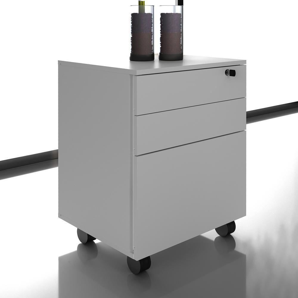 Gaveteiro Arquivo Com Chave E Rodízios Cr25045 Branco - 1