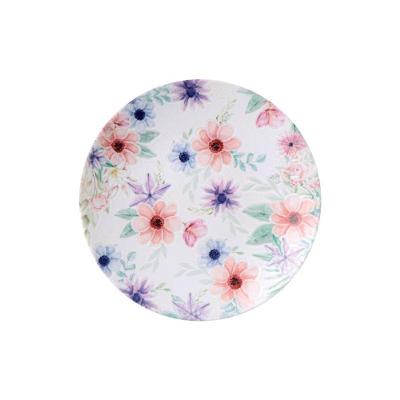 Prato Sobremesa Tramontina Floratta 21cm Porcelana Decorada