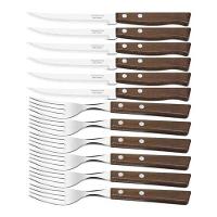 Jogo De Churrasco Tramontina Cabo De Madeira Natural 12 Peças - 1