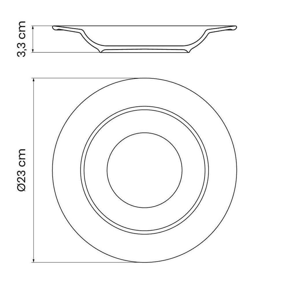 Prato Fundo Tramontina Elena Em Porcelana 23cm - 3