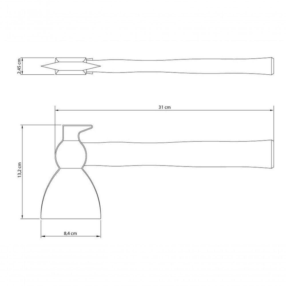 Machadinha Com Unha Tramontina Master 450g Com Cabo De Madeira - 2