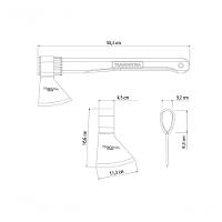 Machado Soldado Tramontina Com Cabeça Redonda Tamanho 2 Com Cabo De Madeira 50cm - 3