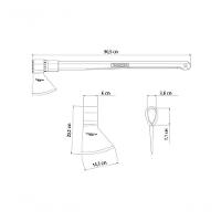 Machado Soldado Tramontina Com Cabeça Redonda Em Aço Com Cabo De Madeira 90cm - 3