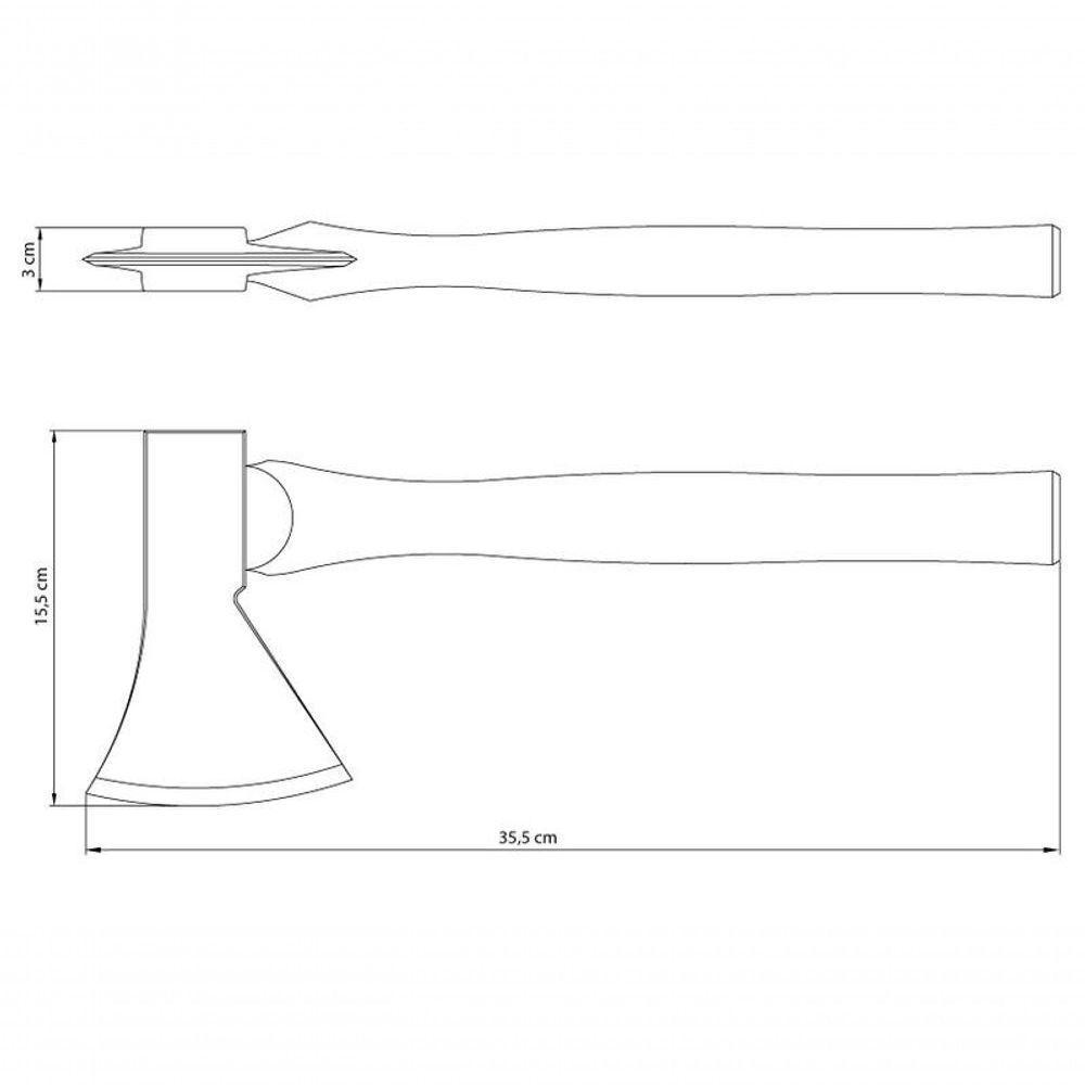 Machadinha Tramontina Master 600g Com Cabo De Madeira - 3