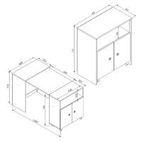 Mesa Retrátil/balcão 2 Portas E Rodízios Multimóveis Cr20098 Branca - 2