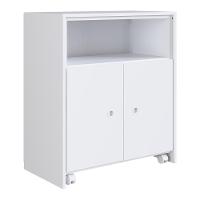 Mesa Retrátil/balcão 2 Portas E Rodízios Multimóveis Cr20098 Branca - 3