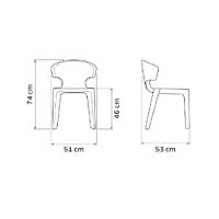 Cadeira Tramontina Marilyn Grafite - 2