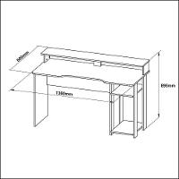 Mesa Gamer Multimóveis Cr25050 Preta/Vermelha - 5