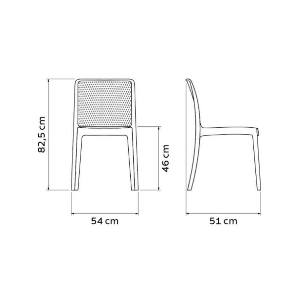 Cadeira Tramontina Isabelle Em Fibra De Vidro Marrom - 2