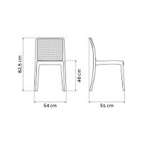 Cadeira Tramontina Isabelle Em Fibra De Vidro Marrom - 2