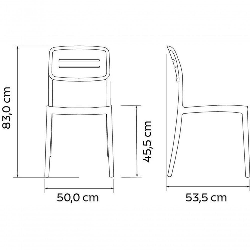 Cadeira Tramontina Amélia Em Polipropileno Branco - 4