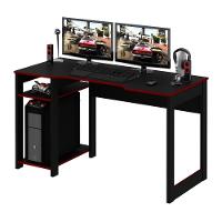 Mesa Gamer Multimóveis Cr25049 Preta/Vermelha - 7