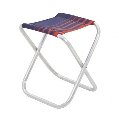 Banqueta De Praia Tramontina Fiji Em Alumínio Com Assento Azul Escuro E Laranja