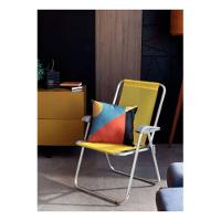 Cadeira De Praia Tramontina Creta Master Em Alumínio Com Assento Amarelo - 2