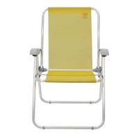 Cadeira De Praia Tramontina Creta Master Em Alumínio Com Assento Amarelo - 3