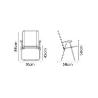 Cadeira De Praia Tramontina Creta Master Em Alumínio Com Assento Amarelo - 6