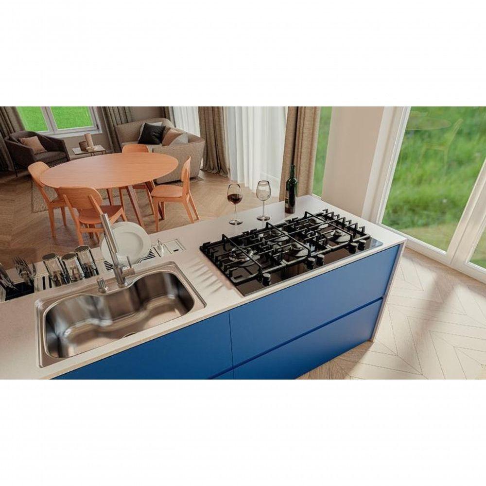 Cooktop A Gás Tramontina Penta Plus 5gg Tri He Safestop 90 Com Acendimento Superautomático 5 Queimadores - 2