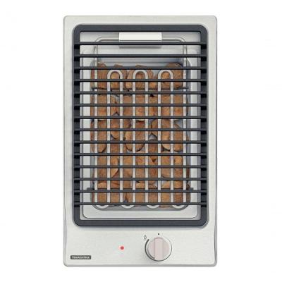 Cooktop Elétrico Tramontina Dominó Bbq Ix 30 Aço Inox Com Pedras Vulcânicas 220v