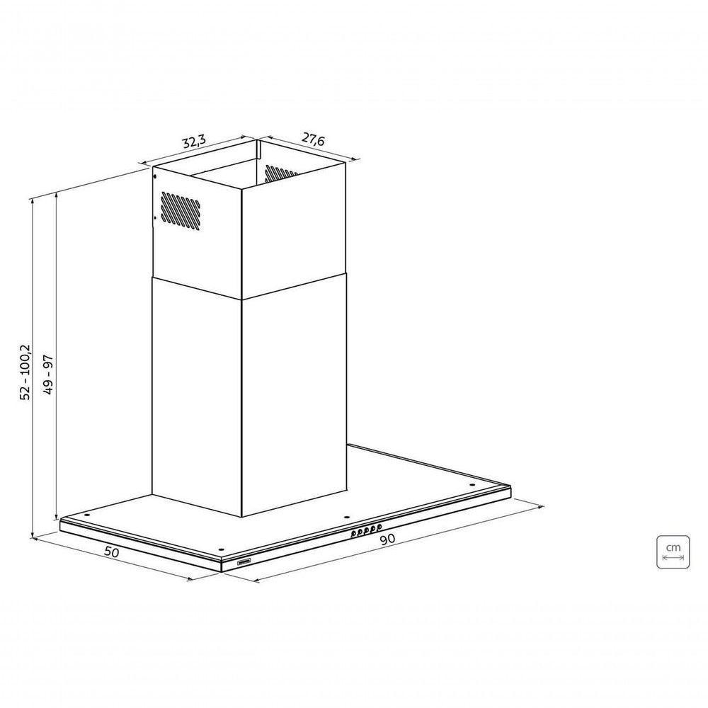 Coifa Tramontina Slim Wall Aço Inox Com Acabamento Black Steel 90cm 220 V - 3