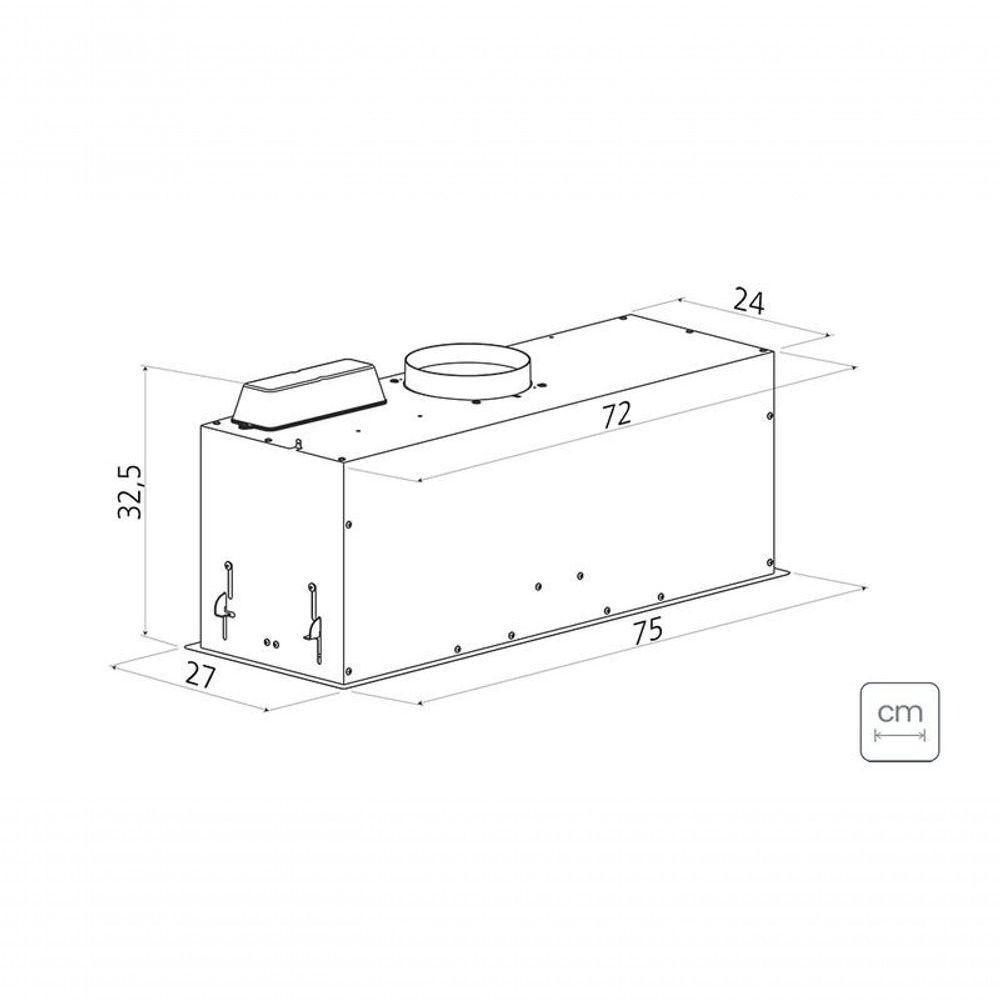 Coifa De Embutir Tramontina Incasso Retangular Aço Inox 75cm 127 V - 4